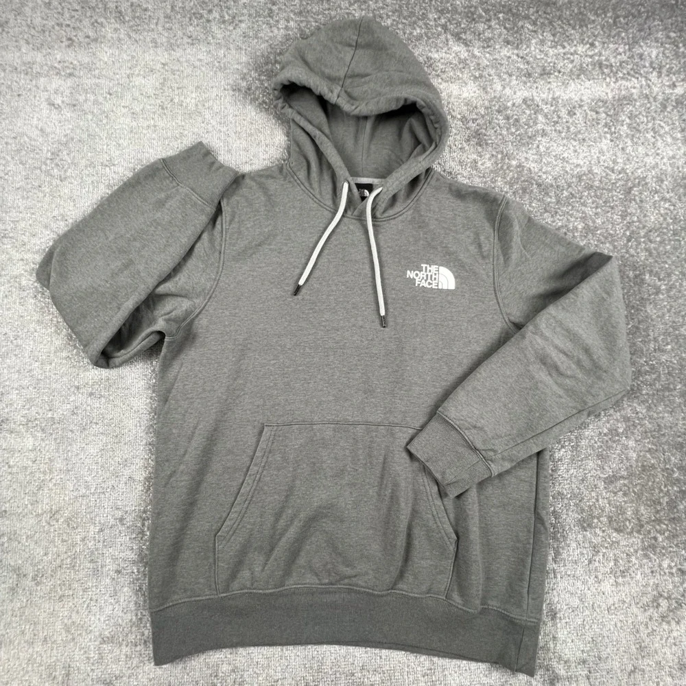 The North Face Mens Gray Camo Box Logo Pullover Hoodie A7ZWH Size L